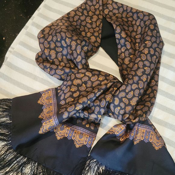 NWOT Dion 100% Silk Scarf - Picture 1 of 12